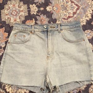 Topshop Moto Mom Denim Cutoff Jean Shirts